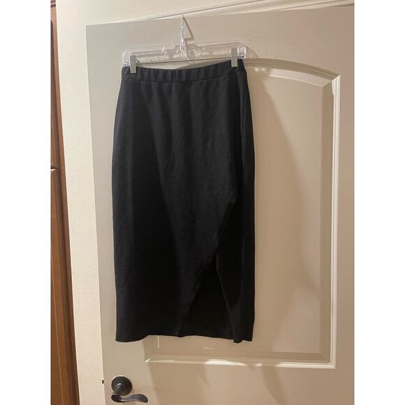 L*Space skirt maxi ankle engthbslit in font blsck m/m - Picture 1 of 5